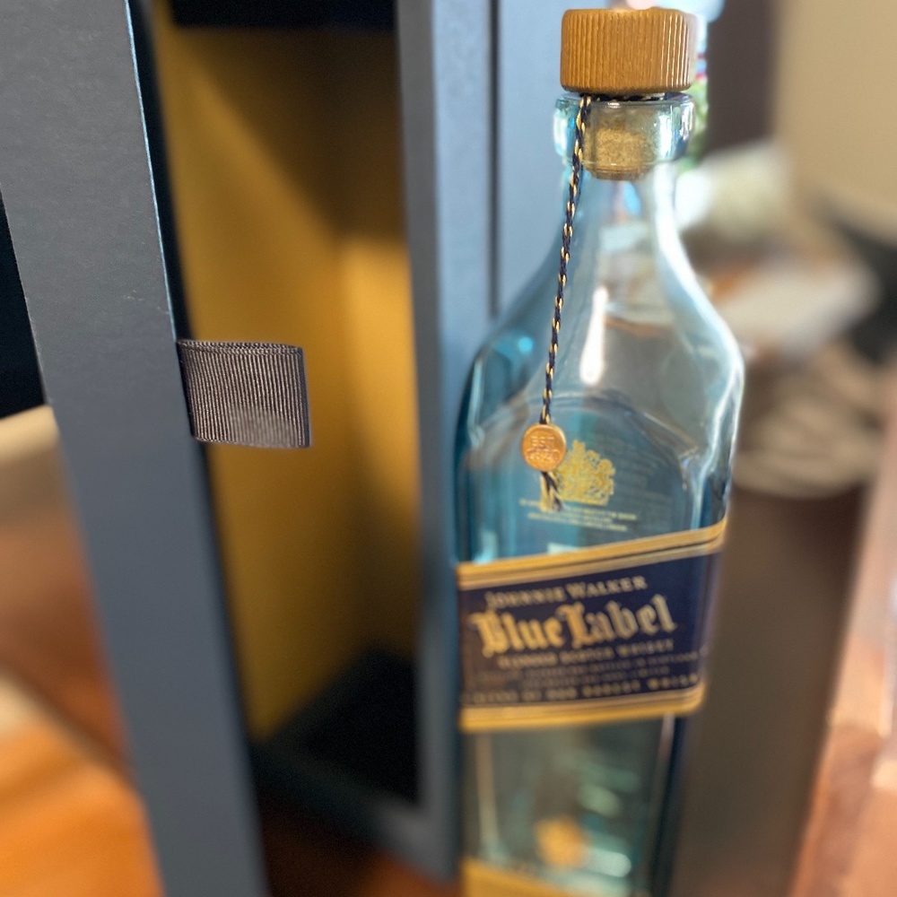 Johnnie Walker Blue Label empty Bottle and Box
